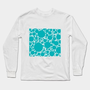 Turquoise mermaid bubble pattern Long Sleeve T-Shirt